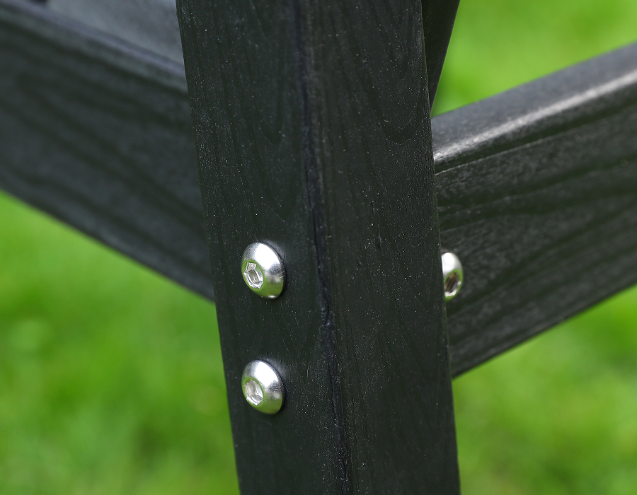 صندلی ناهار خوری صلیب پشتی 2 بسته مشکی HDPE Adirondack