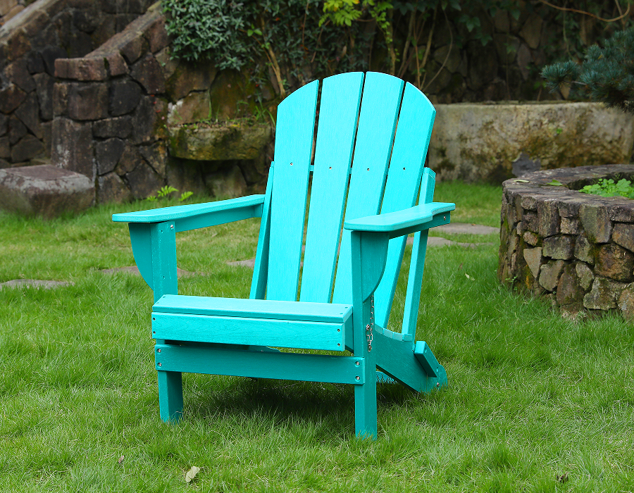 صندلی فیروزه ای پر جنب و جوش HDPE Frog Adirondack