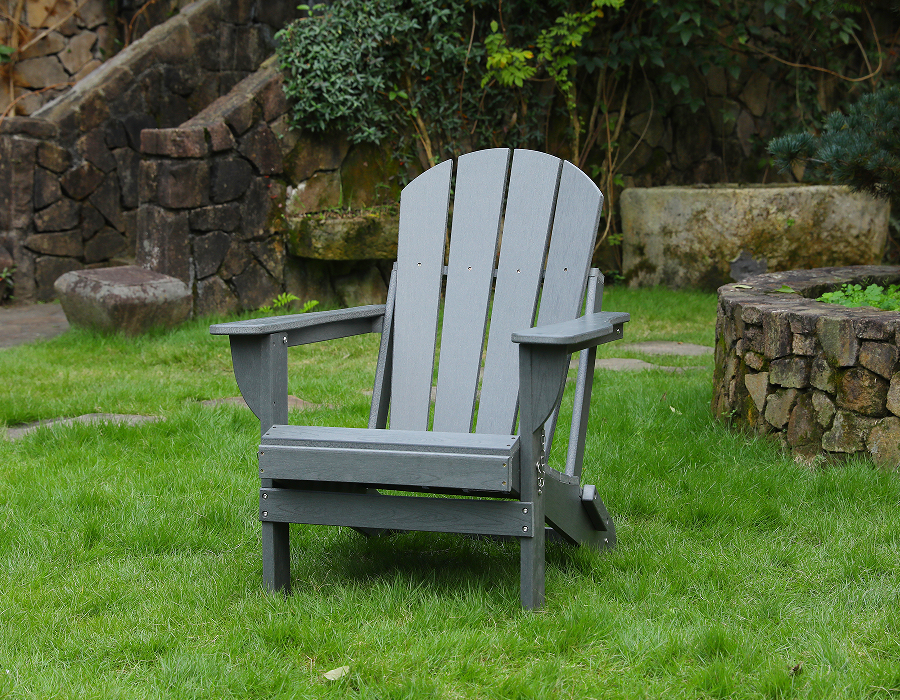 صندلی طوفان خاکستری HDPE Adirondack Frog - در همه شرایط آب و هوایی