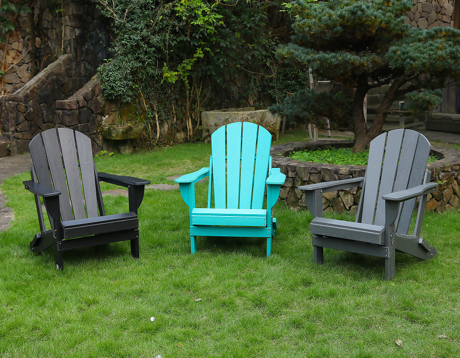 صندلی فیروزه ای پر جنب و جوش HDPE Frog Adirondack