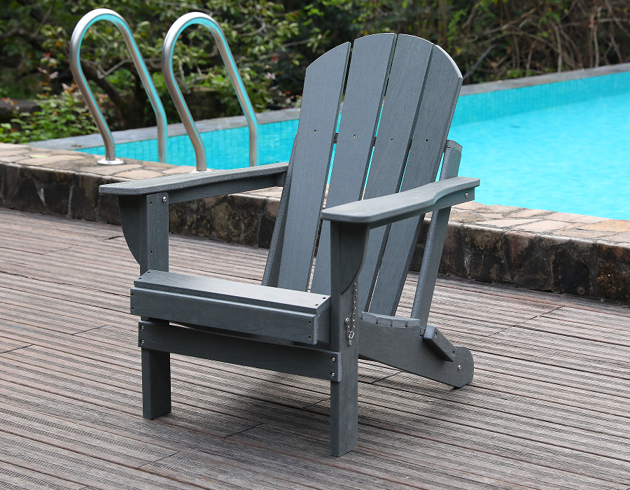 صندلی طوفان خاکستری HDPE Adirondack Frog - در همه شرایط آب و هوایی