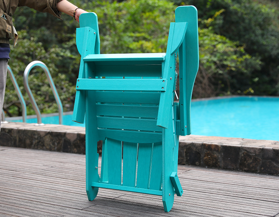 صندلی فیروزه ای پر جنب و جوش HDPE Frog Adirondack