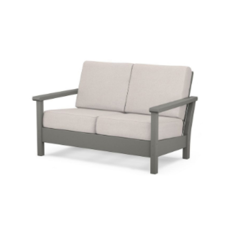 مبل دو نفره HDPE خاکستری در هر شرایط آب و هوایی استفاده در فضای باز Loveseat