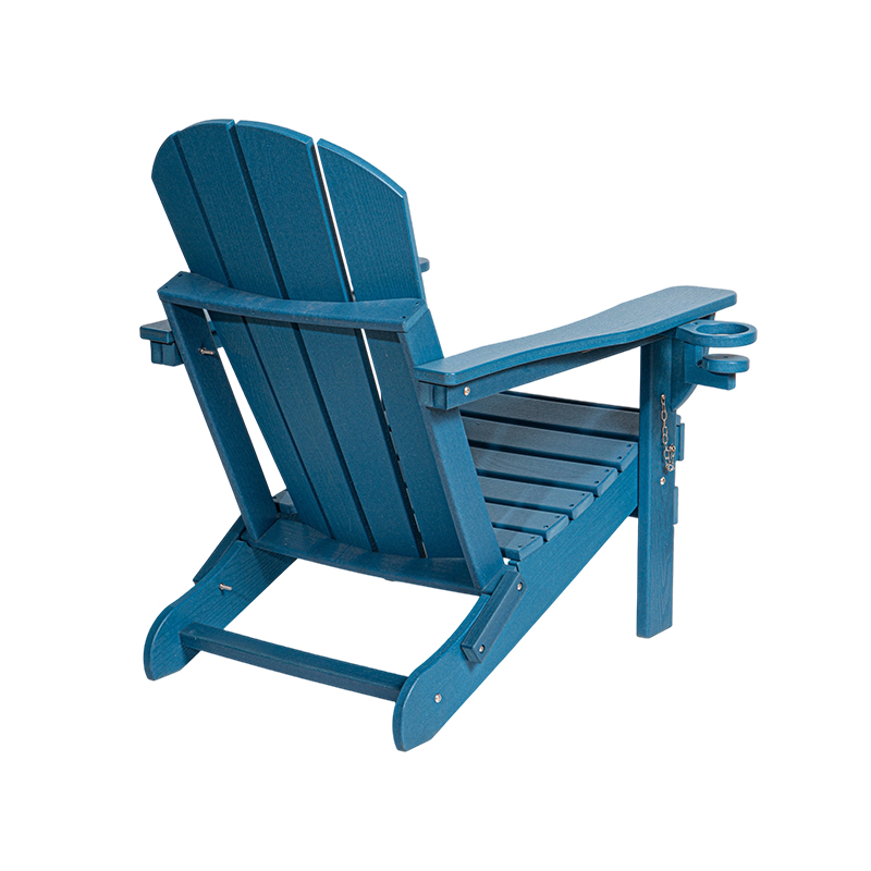 صندلی HDPE Adirondack آبی نیروی دریایی با سخت افزار فولاد ضد زنگ