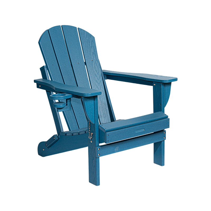 صندلی HDPE Adirondack آبی نیروی دریایی با سخت افزار فولاد ضد زنگ